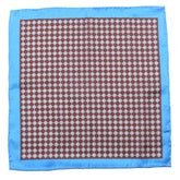 Light Blue & Brown IMS 33cm Pocket Square - Tie Doctor